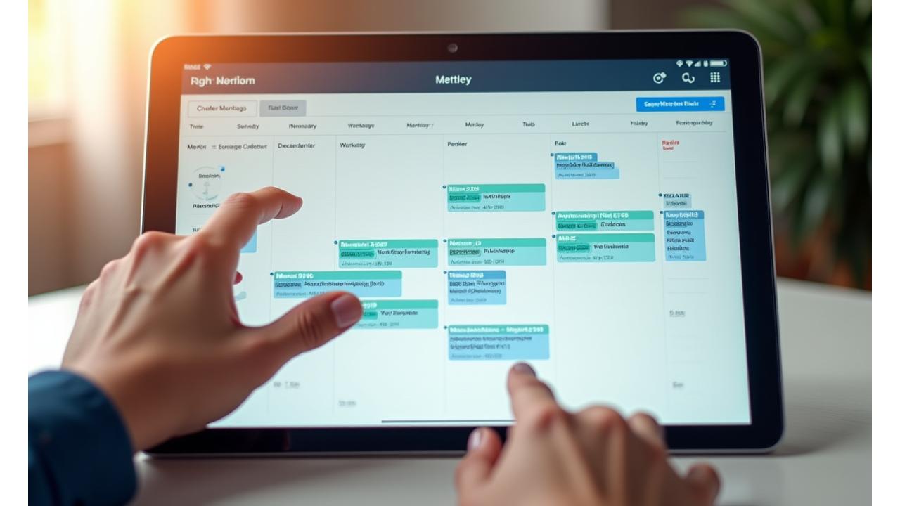 Calendario interactivo mostrando disponibilidad de talleres en diferentes franjas horarias.